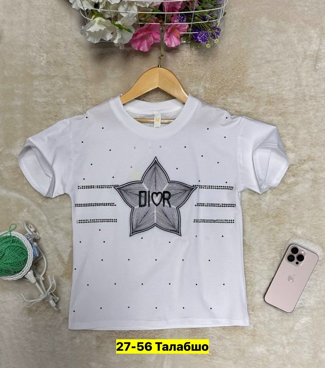 детская футболка,детская футболка белая,футболка dior,футболка для девочек,футболки и майки