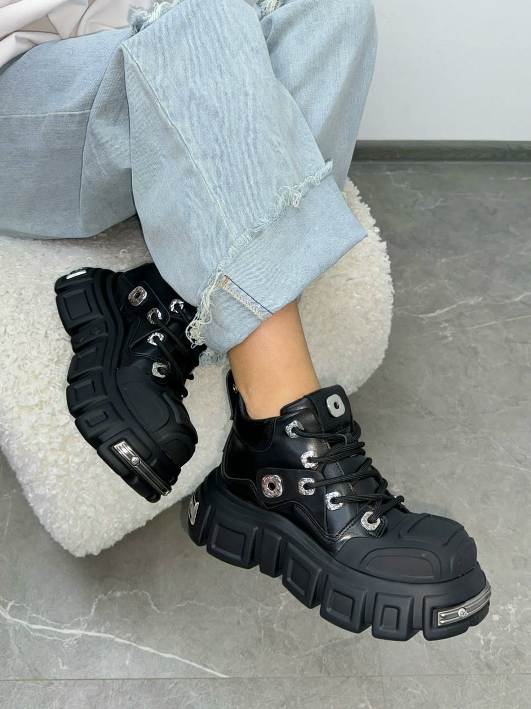 ботинки new rock массивные на высокой подошве,,кроссовки женские balenciaga, на платформе,ботинки нью рок