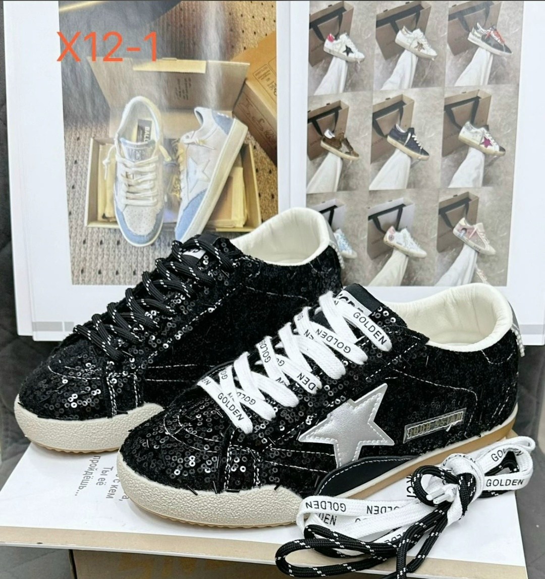,кеды golden goose,кеды super-star с блестками golden goose черный,кроссовки golden goose,кеды super-star golden goose черный