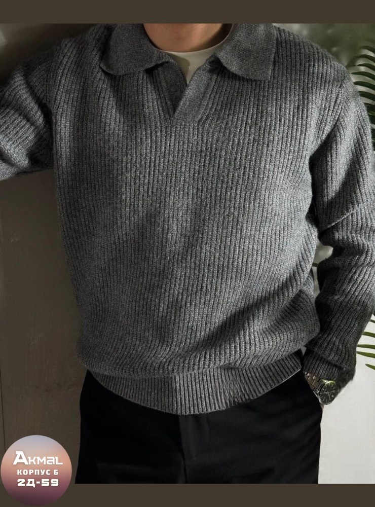повседневный джемпер,мужской джемпер,мужская мода,свитер с воротником,мужской свитер