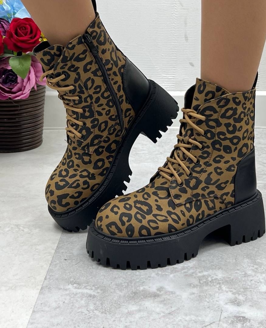 ,женские зимние ботинки с леопардовым принтом,леопардовые ботинки,женские ботинки зимние леопардовые,ботинки женские