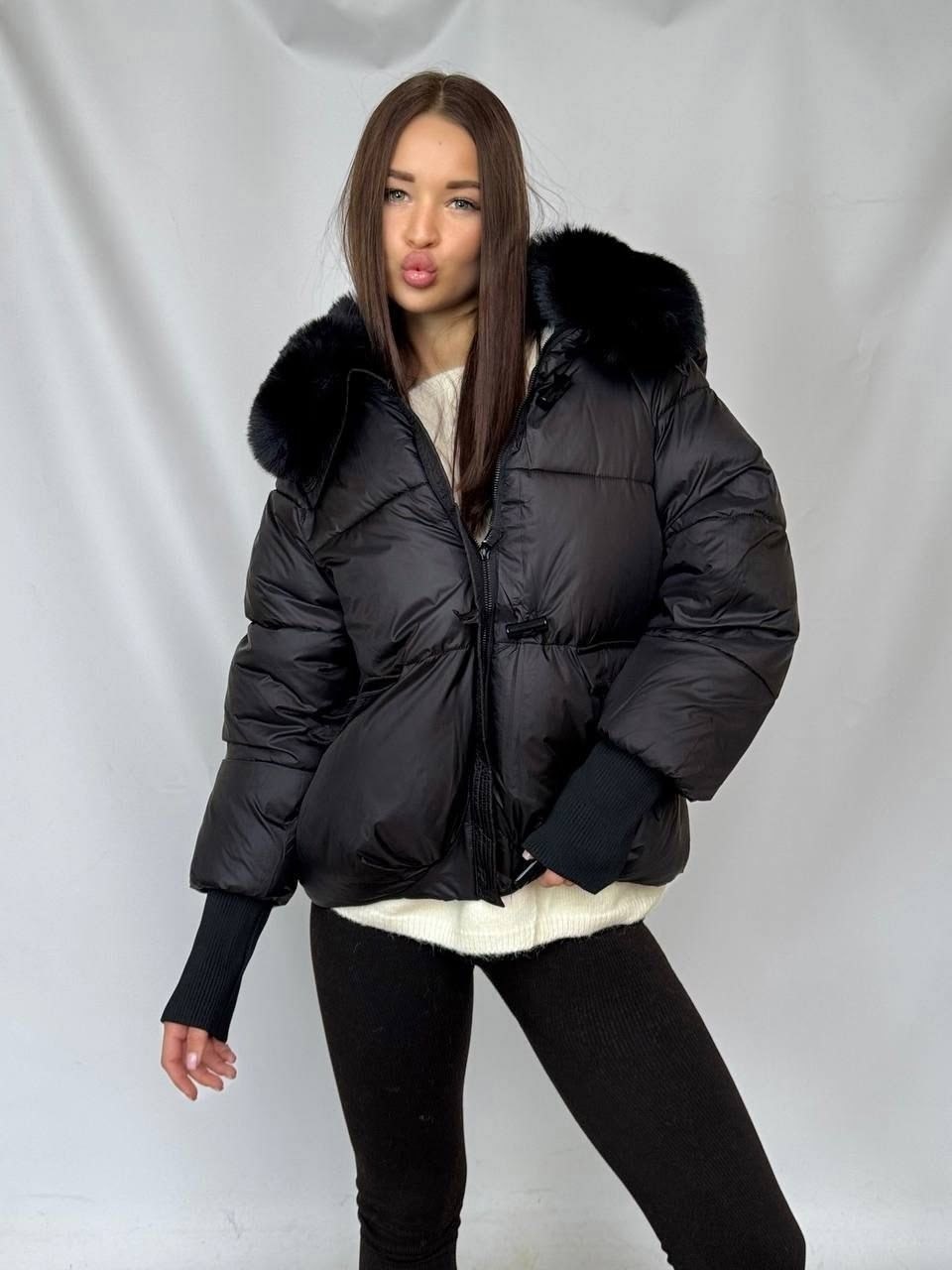 женский пуховик,пуховик зимний короткий оверсайз с мехом morewarm,зимние куртки,короткий пуховик,куртка с мехом