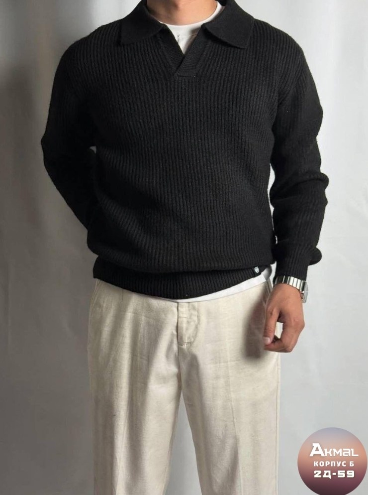повседневный джемпер,мужской джемпер,мужская мода,свитер с воротником,мужской свитер