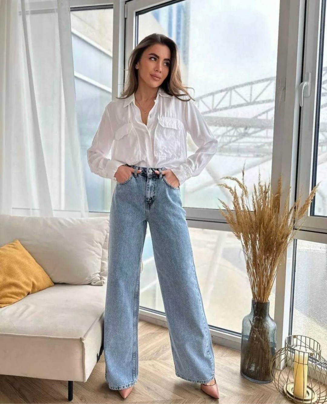 джинсы палаццо клеш,джинсы палаццо,джинсы палаццо с высокой посадкой,женские джинсы клеш,женские джинсы