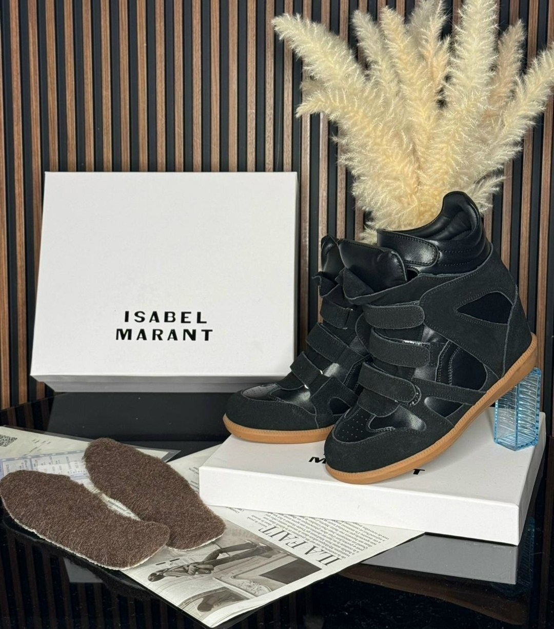 изабель марант сникерсы,изабель марант кроссовки,изабель марант кроссовки сникерсы,изабель маранты ,isabel marant black suede bekett wedge sneakers
