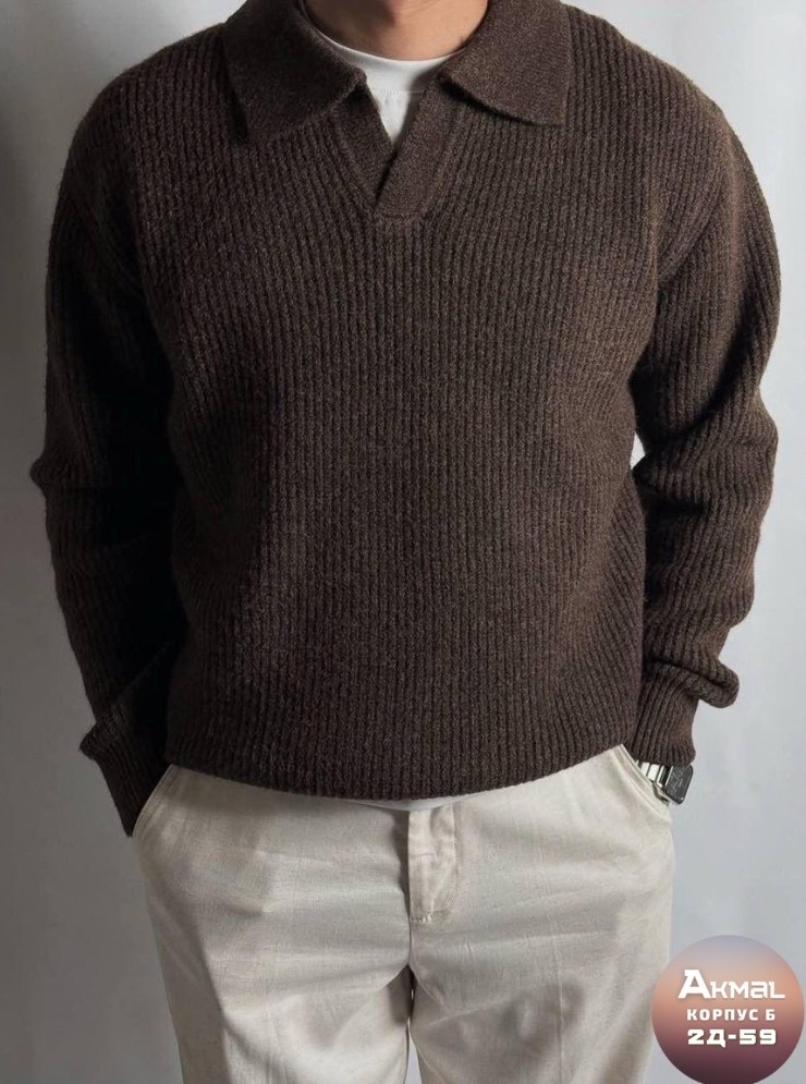 повседневный джемпер,мужской джемпер,мужская мода,свитер с воротником,мужской свитер