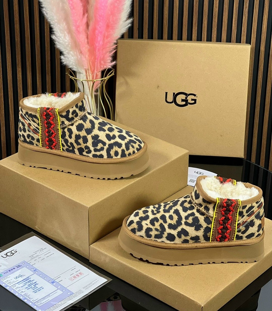 ugg женские угги леопардовые на платформе,угги ugg с натуральным мехом premium shoes цвет леопардовый,угги женские,ugg леопардовые,леопардовые угги ugg