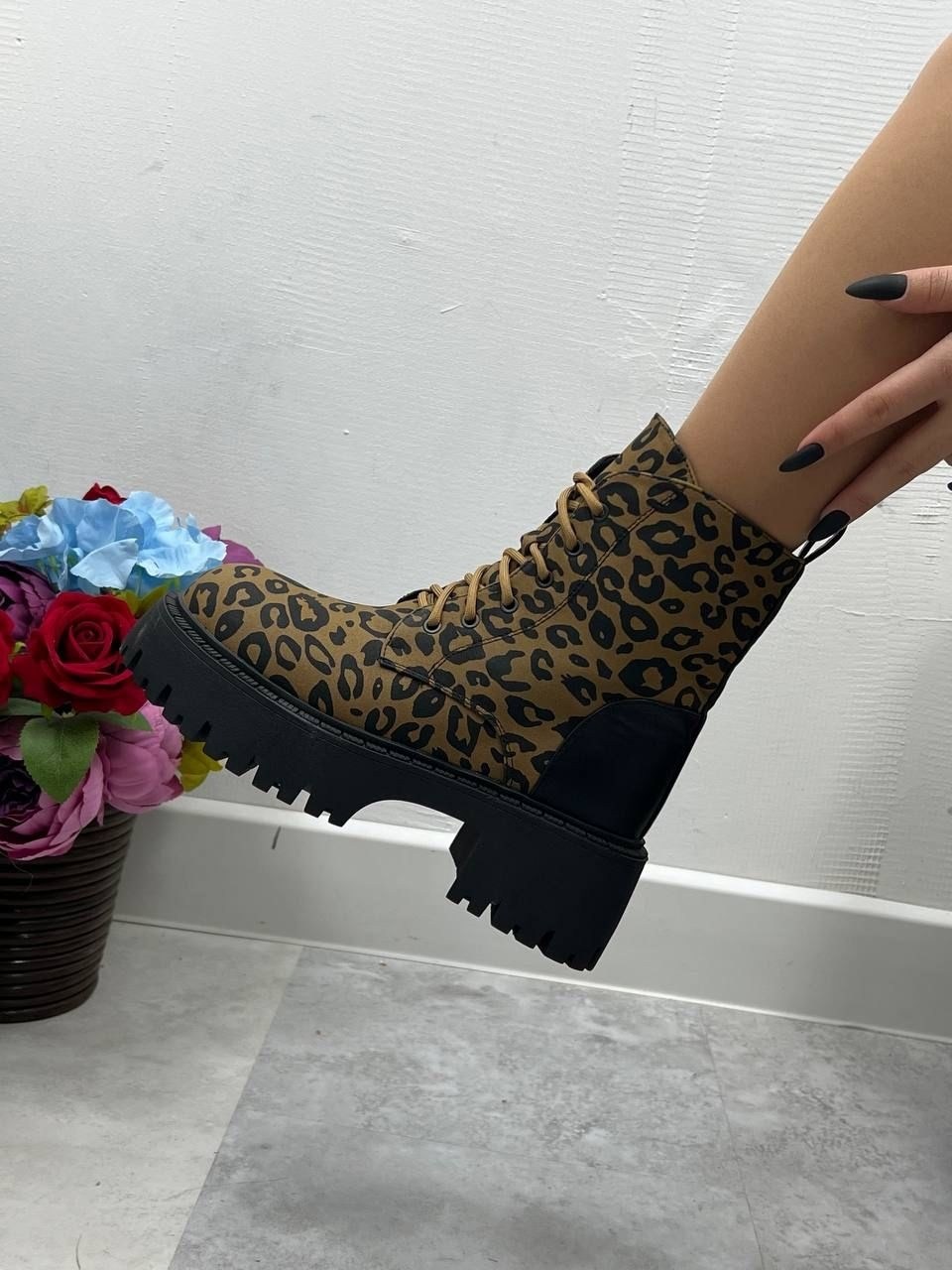 ,леопардовые ботинки,ботинки женские,женские зимние ботинки с леопардовым принтом, женская