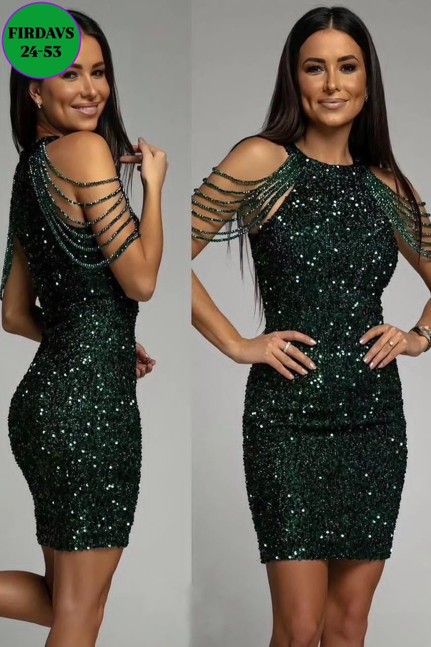 платье с пайетками женское,вечерние платья,женское короткое вечернее платье с открытыми плечами и бусинами,роскошное платье,платье женское на новый год
