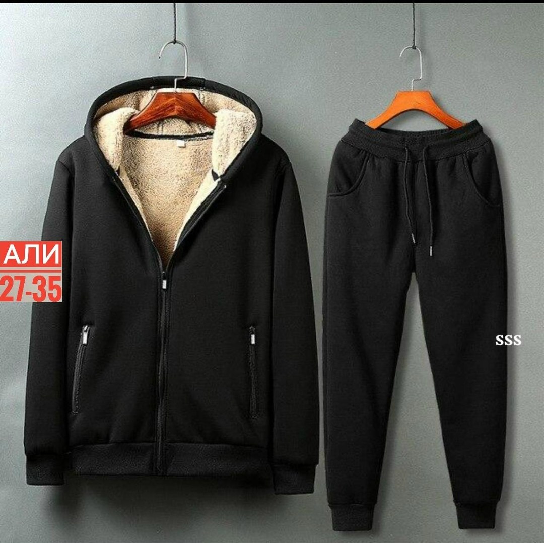 теплый спортивный костюм,мужской кашемировый комплект из 2 предметов толстовка с капюшоном и штаны зима 2025,мужской зимний плюшевый кашемир повседневный комплект с капюшоном,мужской утепленный флисов
