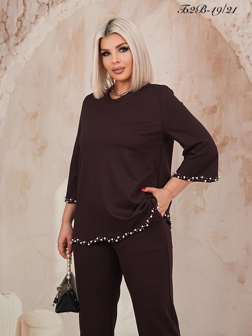 костюм двойка "лазиза со вставкой лео",костюм брючный трикотажный,женский костюм,костюм двойка с брюками