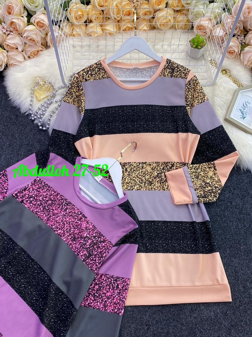 платье женская,женское трикотажное платье,женское платье-свитшот с круглым вырезом и длинным рукавом,модное платье,туника теплая платье