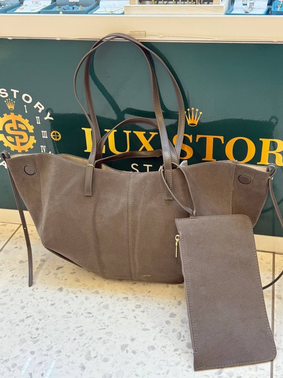 замшевая сумка,женская замшевая сумка,сумка-шоппер из натуральной замши,сумка замшевая женская шоппер polene,сумка шоппер бордовая