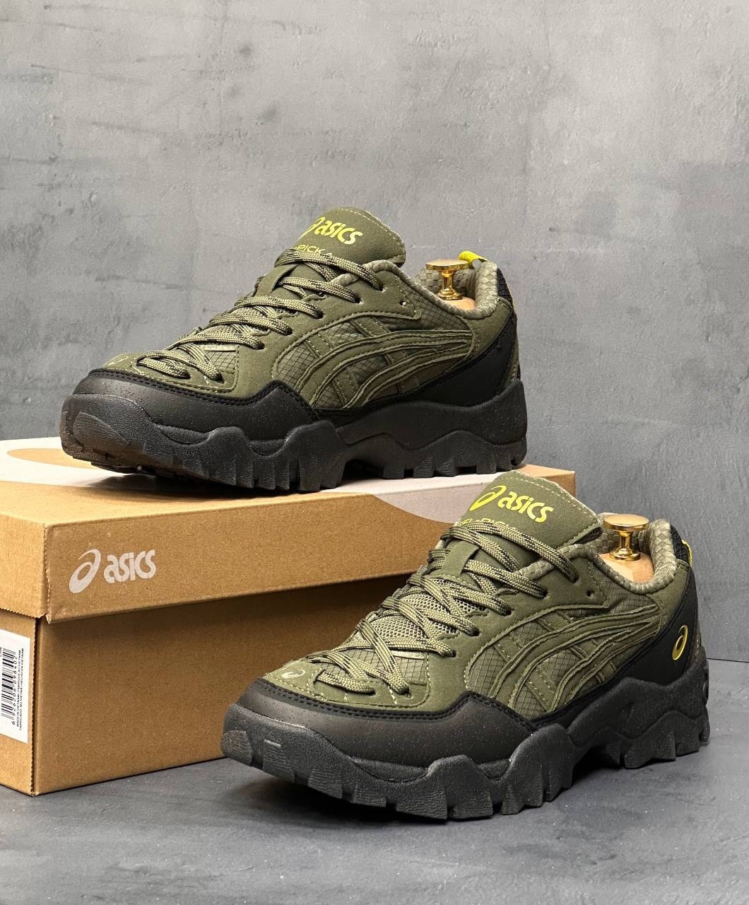 кроссовки asics gel-pickax,кроссовки asics gel-pickax 1203a867-301,кроссовки мужские asics gel pickax,asics низкие повседневные туфли gel pickax армейский зеленый,