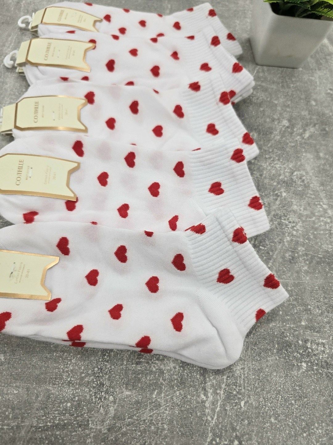 носки женские 10 пар,носки с сердечками,носки женское,носки женские короткие с сердечками,комплект носки женские
