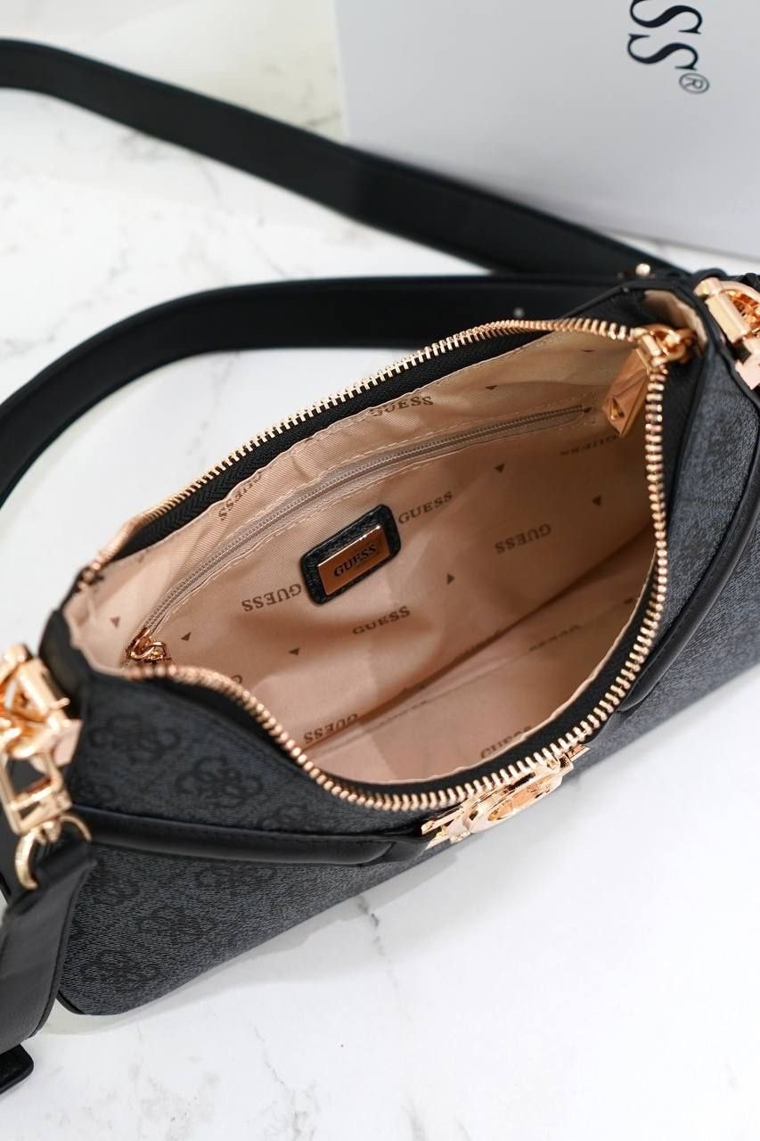 сумка guess,сумка женская guess,guess сумка на плечо,guess сумка на плечо кросс-боди,сумка через плечо malva mini hobo bla guess женская