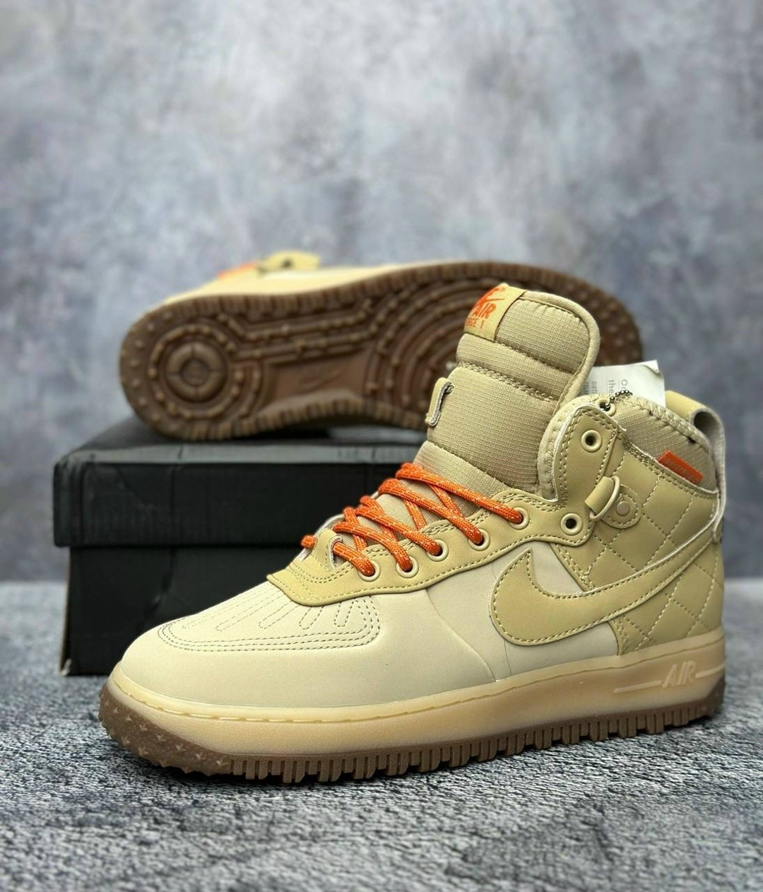 nike air force 1 duckboot 444745-203,nike air force 1 duckboot,кроссовки зимние nike air force,кроссовки зимние nike air force 1,кроссовки nike air force 1 lunar duckboot thermo khaki