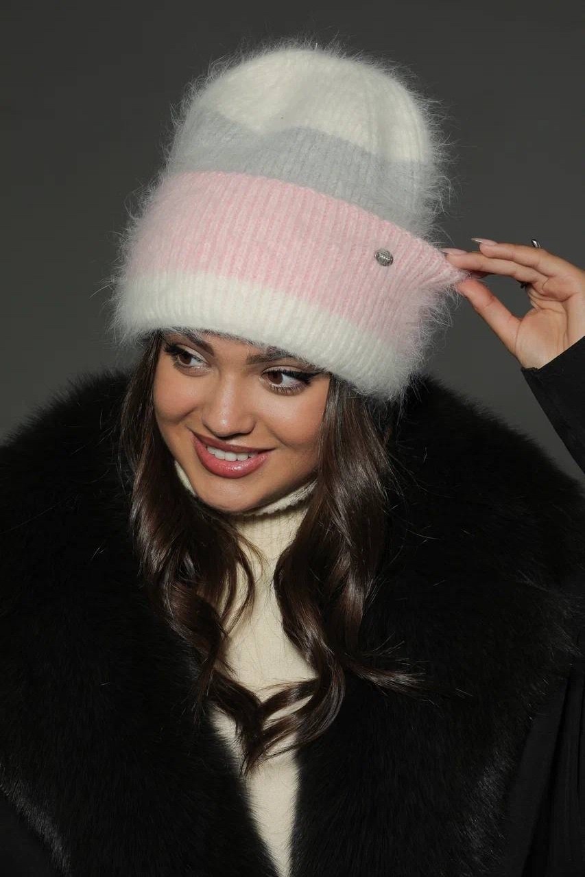 шапка ангора,женская шапка из ангоры,шапка ангора разноцветная зимняя,разноцветные шапки из ангоры,шапка женская ангора