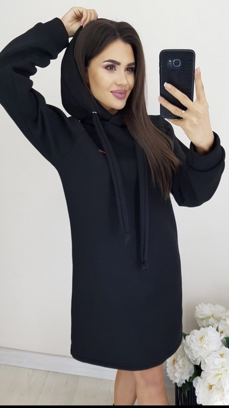 спортивное платье с капюшоном,платье с капюшоном,худи-платье,спортивное платье,платье с капюшоном и длинным рукавом