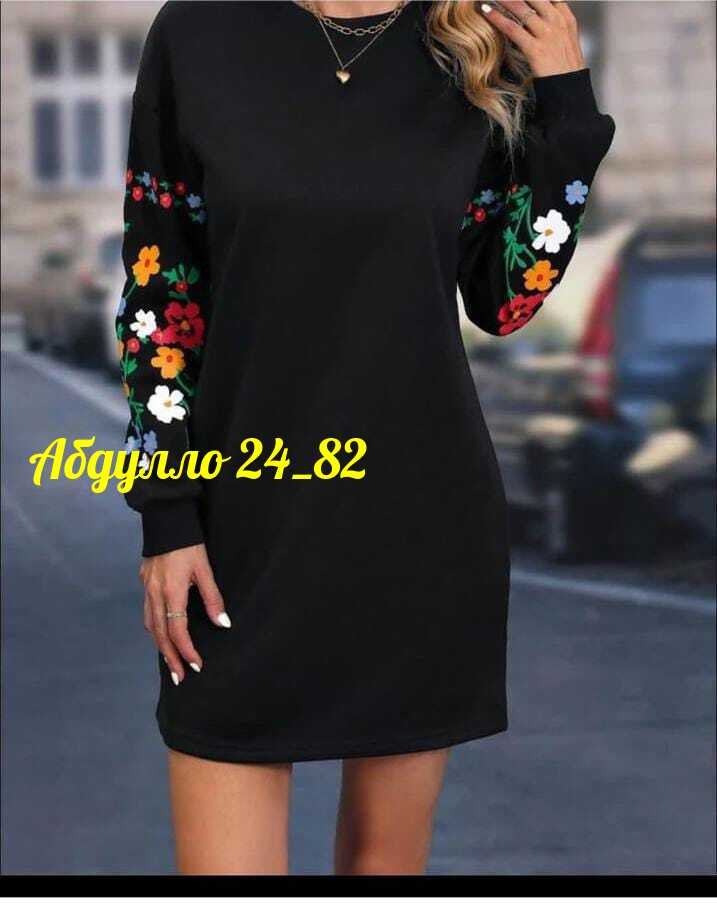 трикотажные женские платья,платье с вышитыми рукавами,платье ткань трикотаж,платье для женщин,платье