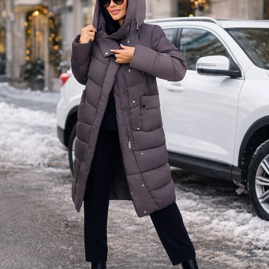 пуховик женский,стильные пуховики,пуховик бежевый,женская зимняя куртка,пуховик женский зимний длинный с капюшоном monomir