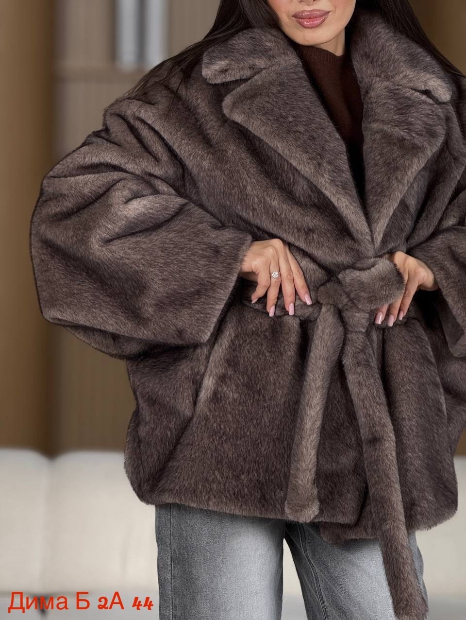 шуба из эко меха с английским воротником 27715 (серый),шуба из эко меха с английским воротником,шуба из эко меха с английским воротником модель № 27715,шуба норковая летучая мышь в натуральном цвете,ж