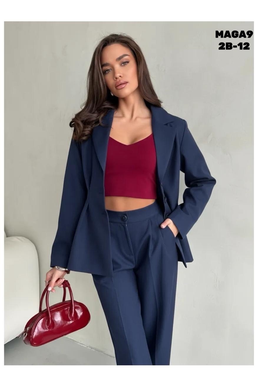 костюм брючный деловой с пиджаком классический mystique veil 225723301,классический брючный костюм,костюм брючный женский,брючный костюм dilanavip 1992 шоколад двойка коричневый размер 44-54,костюм бр