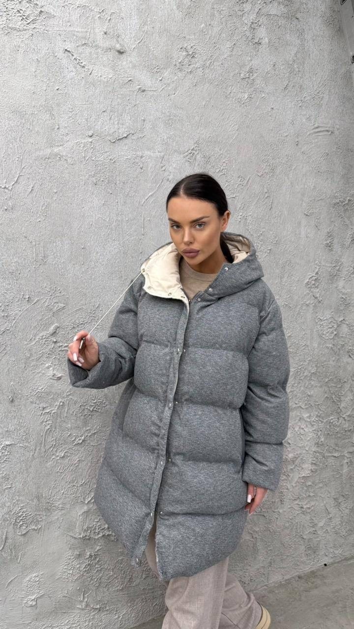 куртка оверсайз,серый пуховик,зимние куртки оверсайз,пуховик,объемный пуховик
