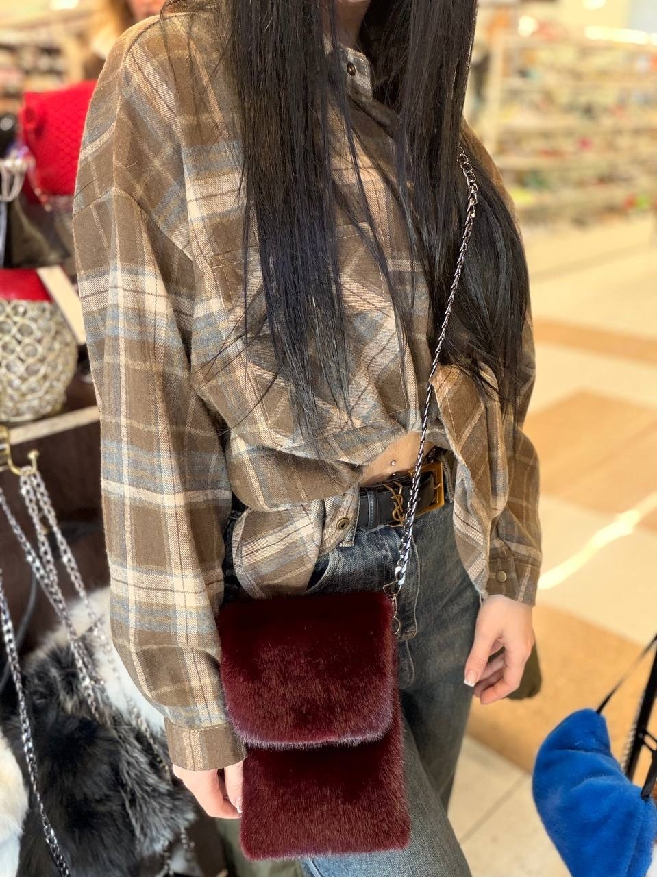 меховая сумка,меховая сумочка,сумка для мобильного телефона из натурального меха норки,женский роскошный кошелек из меха норки,меховая сумка женская