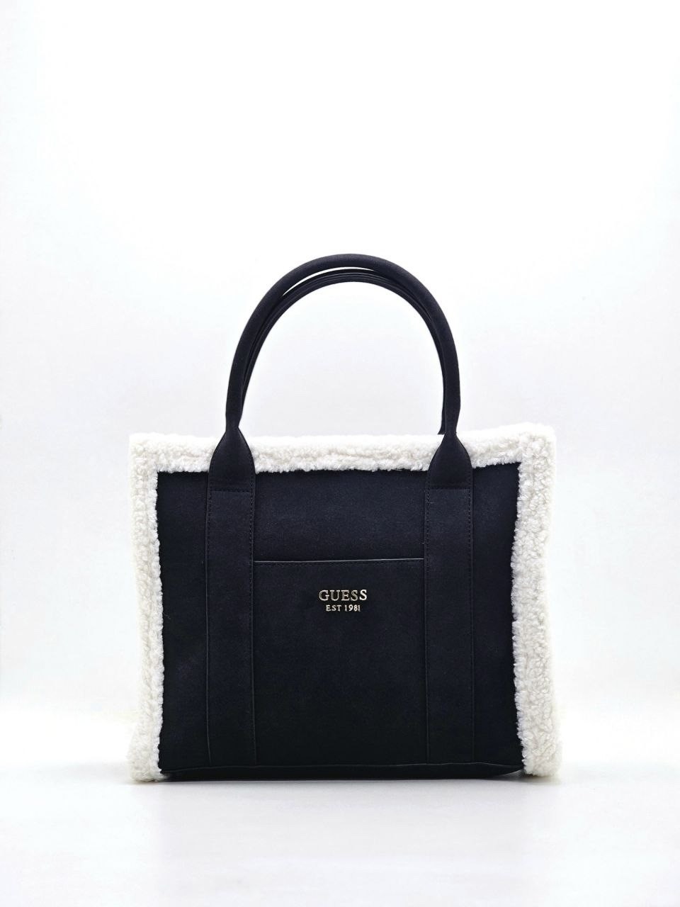 сумка женская guess,сумка женская guess с мехом,сумка guess,сумка женская guess тоут,сумка женская guess коричневая с меховой отделкой