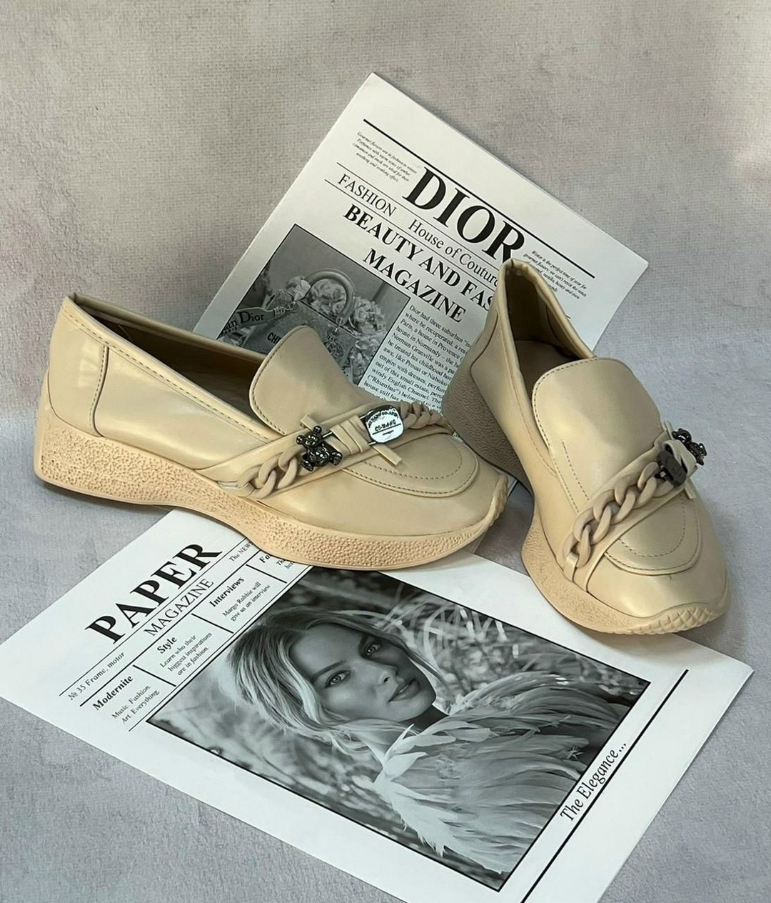 ,лоферы женские,женская ,бежевые лоферы,chanel лоферы