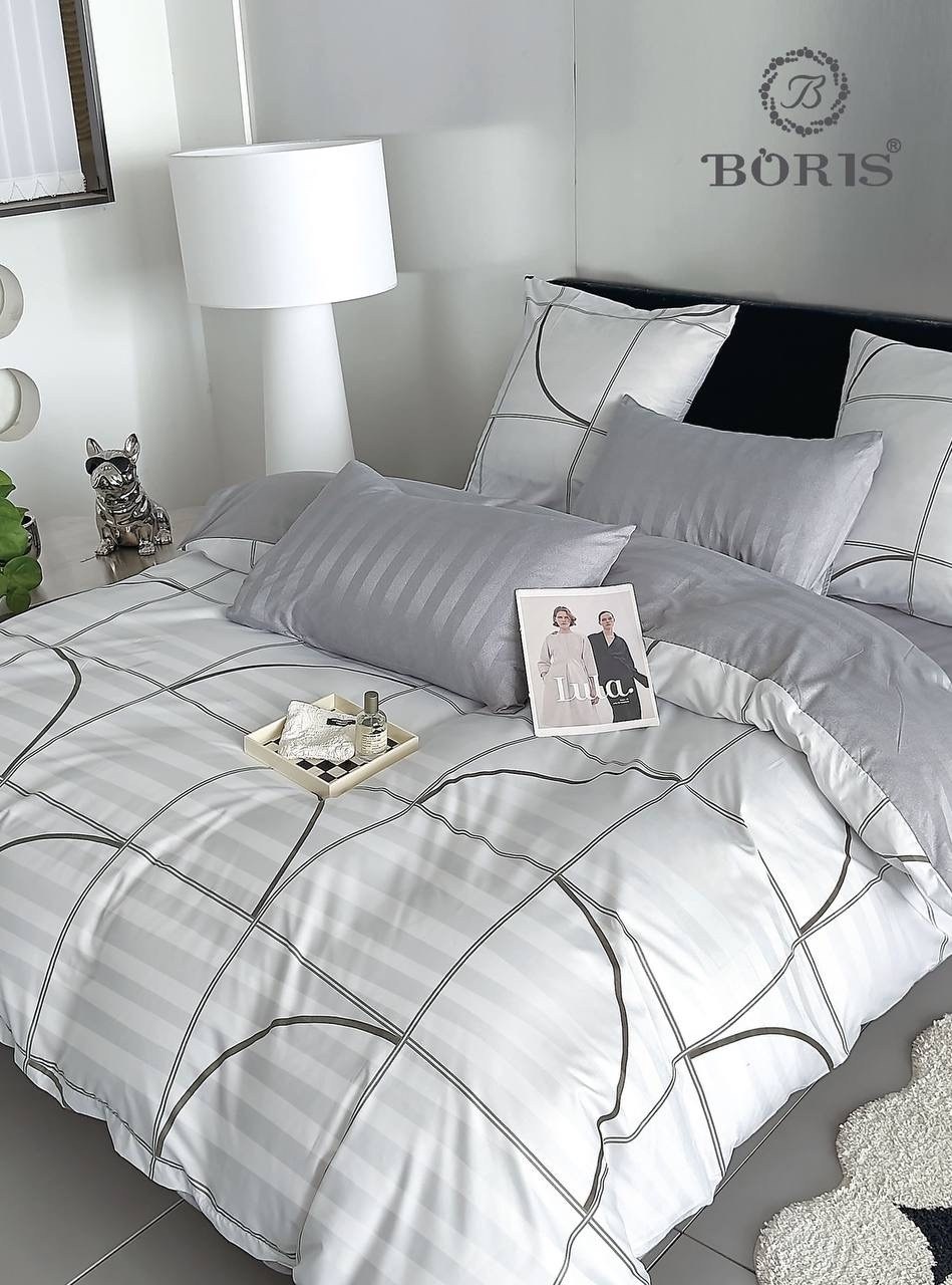 комплект постельного белья boris,комплект постельного белья boris люкс сатин,комплект постельное бельё,постельное белье boris 2 спальное сатин,евро комплект постельного белья boris