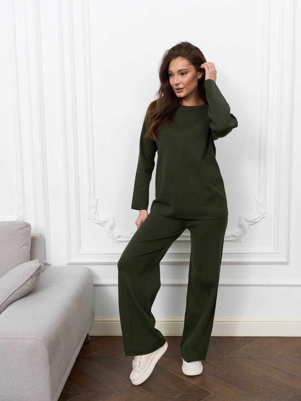 трикотажные костюмы,трикотажный вязаный костюм с брюками,костюмы брючные,кашемировый брючный костюм,костюмы трикотажные палаццо женские брючные