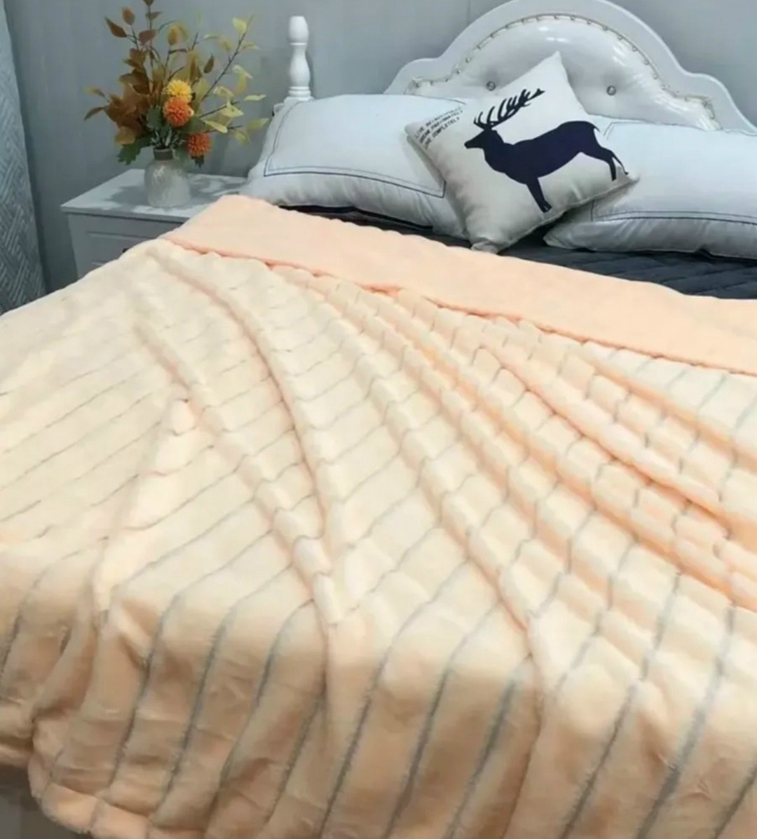 плед-покрывало sofi de marko анабель искусственный мех бежевый 220х240,плед покрывало,плед sofi de marko шиншилла 160х220 см,бежевый плед,двухслойный плед покрывала кролик шиншилла 200 х 220 см с иску