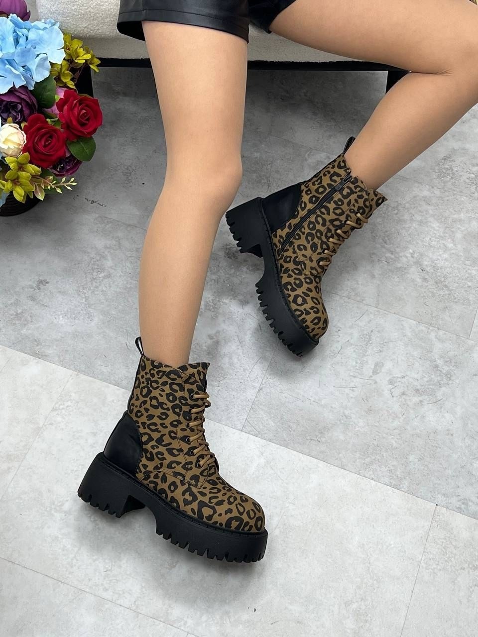 ,леопардовые ботинки,ботинки женские,женские зимние ботинки с леопардовым принтом, женская