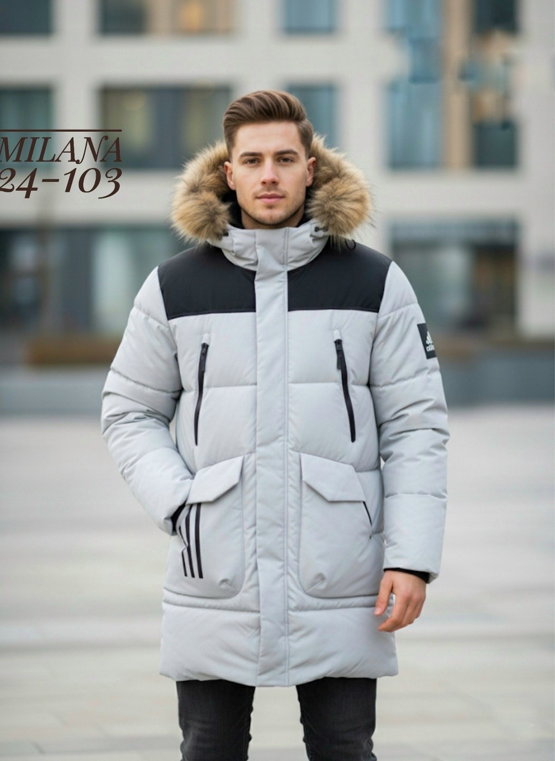 куртка зимняя мужская удлиненная с мехом серого цвета 2159-1sr mtforce,куртка зимняя мужская удлиненная с мехом mtforce,мужская зимняя куртка,зимняя куртка,куртка зимняя мужская удлиненная с мехом хак