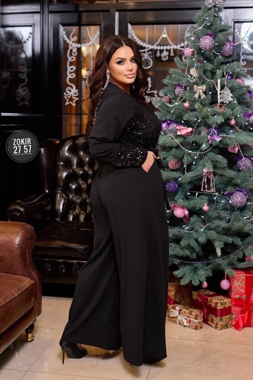 женский вечерний комбинезон большие размеры,комбинезон праздничный тренд,комбинезон женский вечерний,комбинезон нарядный,вечерний комбинезон