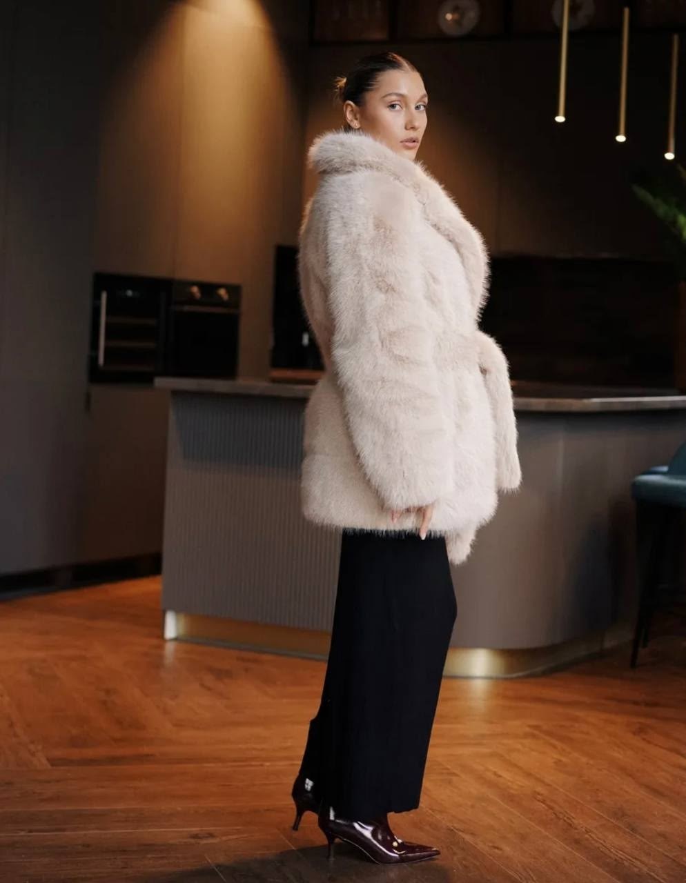 женская шуба,шуба искусственная укороченная с длинным ворсом bynati,шубка из искусственного меха,шуба,шубка