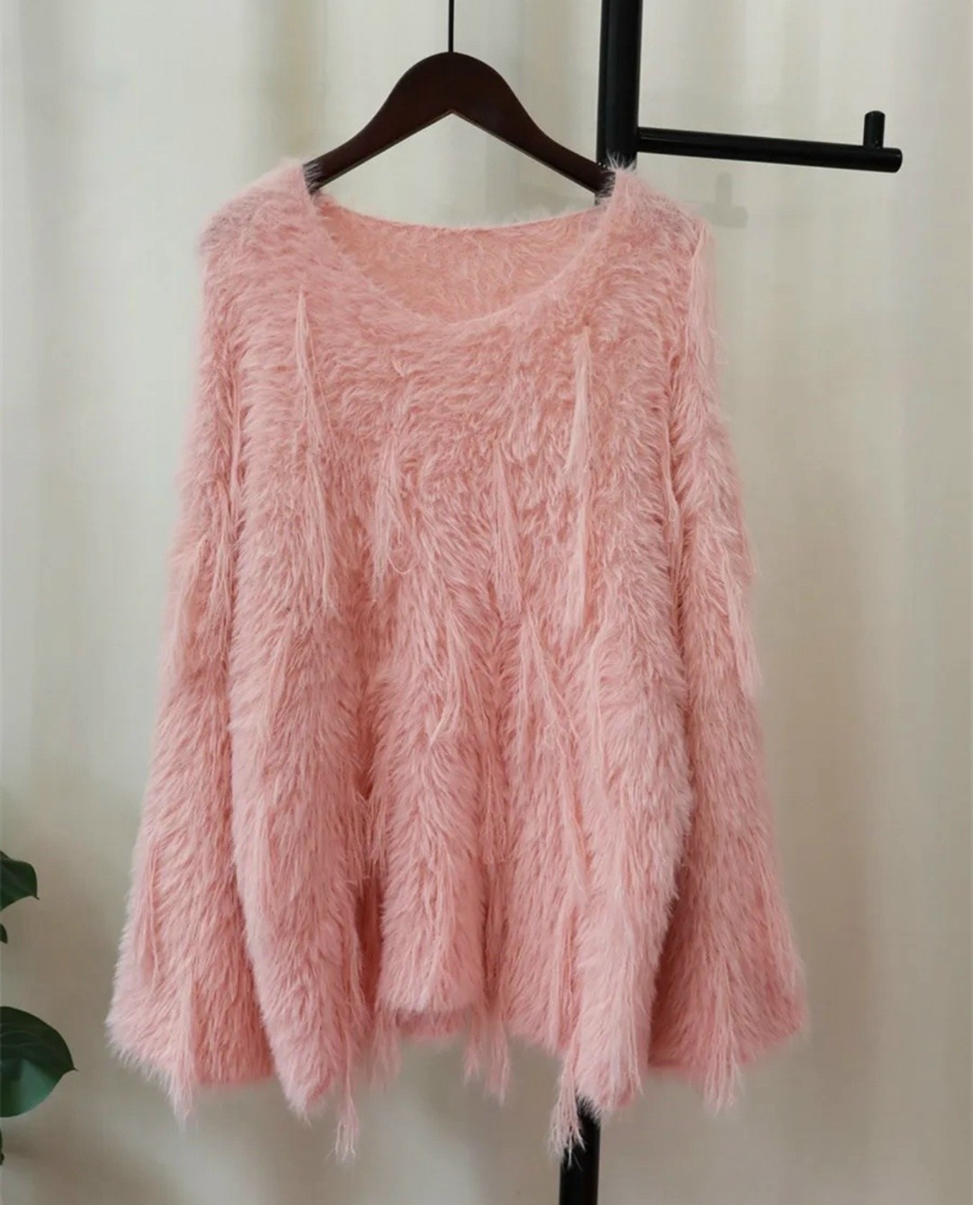 мохеровый свитер,ленивый пушистый мягкий свитер женский вязаный пуловер,свитер пушистый,женский вязаный свитер из искусственной норки,пуловер вязаный