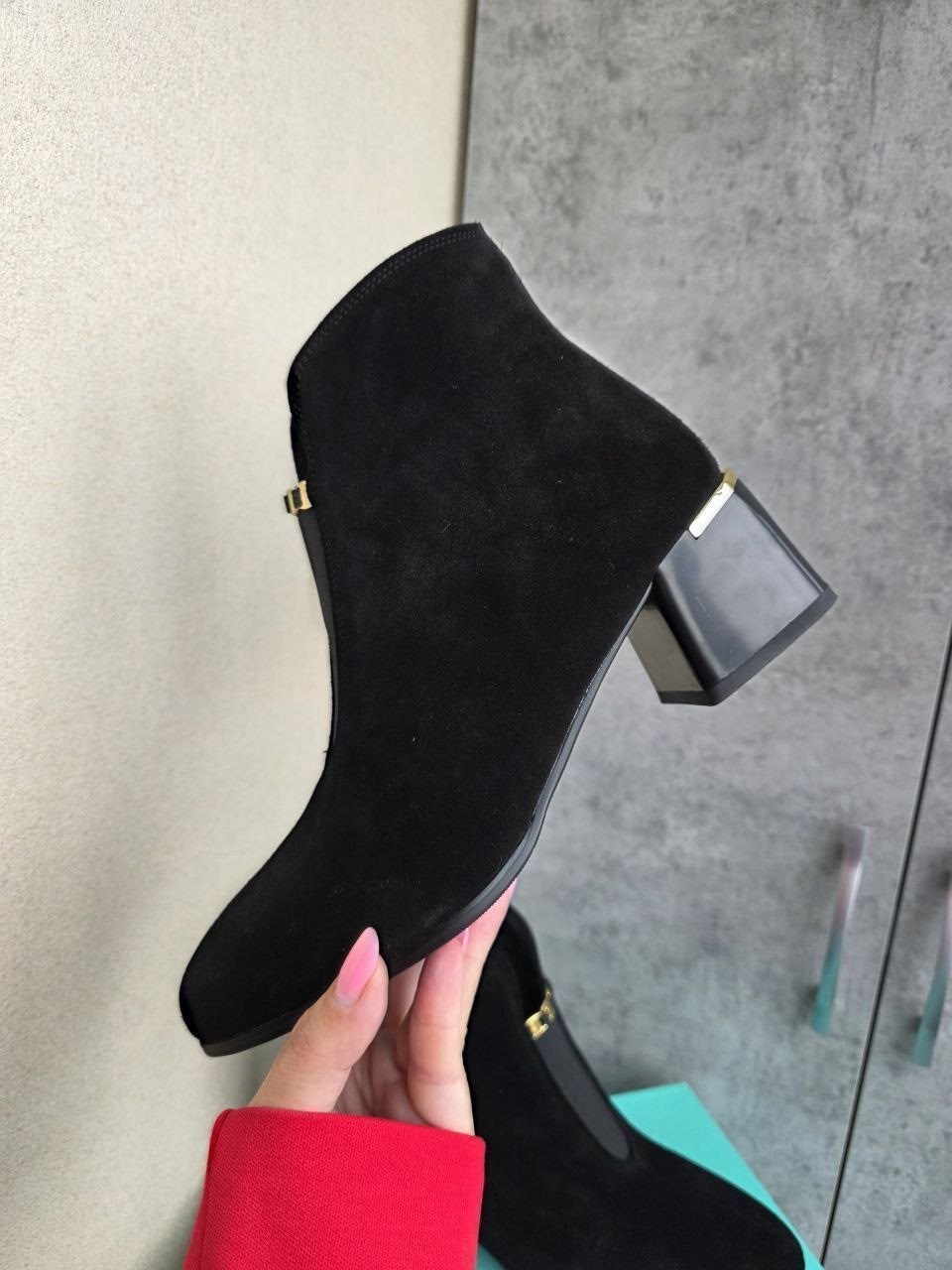 ,ботильоны,ботильоны замшевые,ботильоны женские,черные замшевые полусапожки