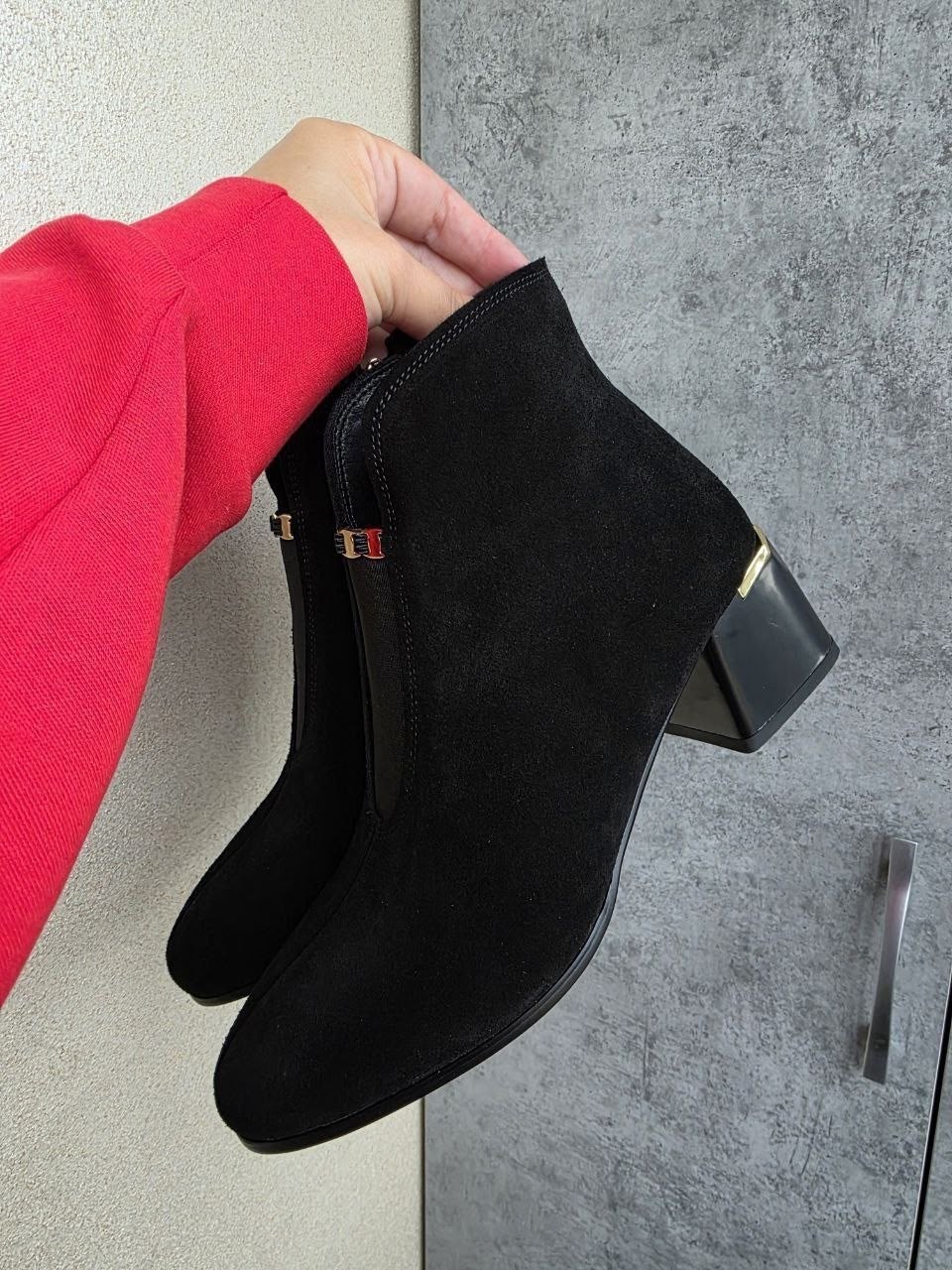 ,ботильоны,ботильоны замшевые,ботильоны женские,черные замшевые полусапожки