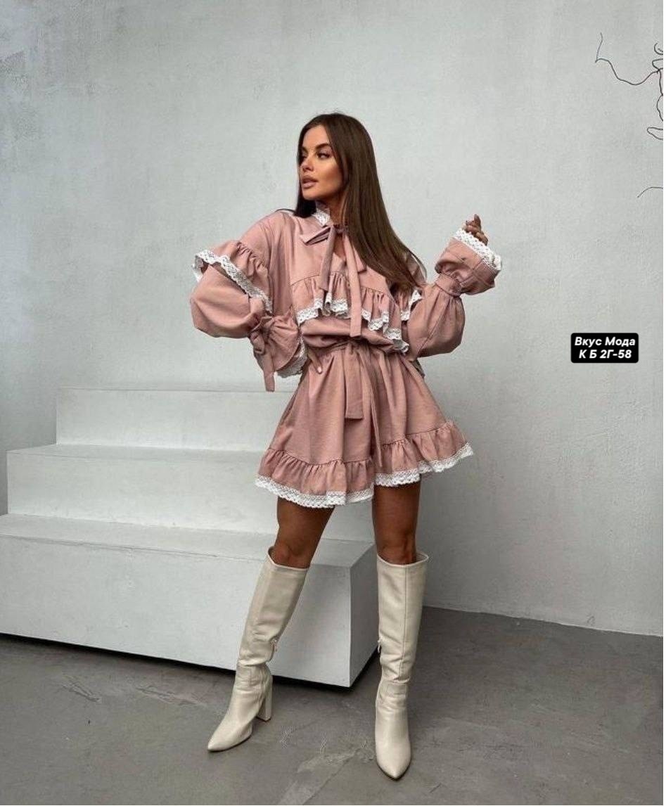 мини платье свободного кроя,женское платье с воланом,платье с воланами и рюшами