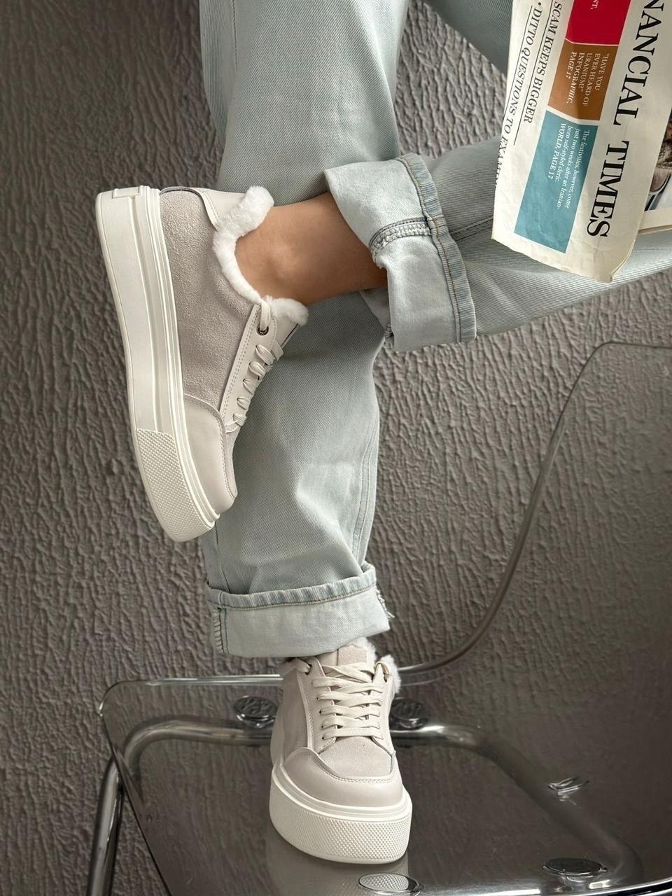 кроссовки женскиe,,женские зимние кроссовки,бежевые кроссовки, женская