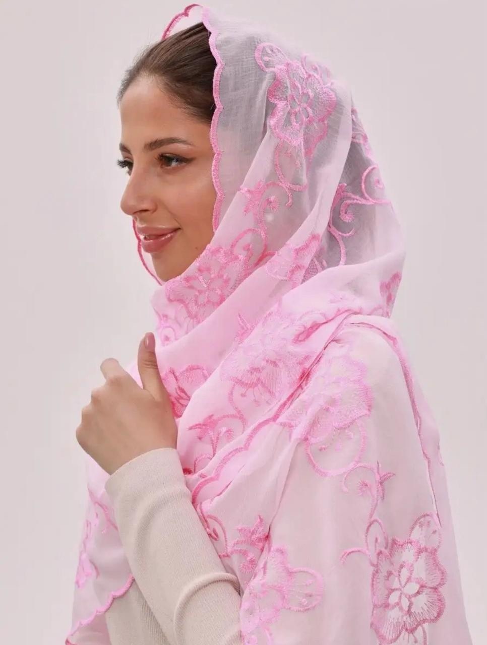 платок из искусственного шелка,палантин женские,шарф церковный,женский платок,стильные платки