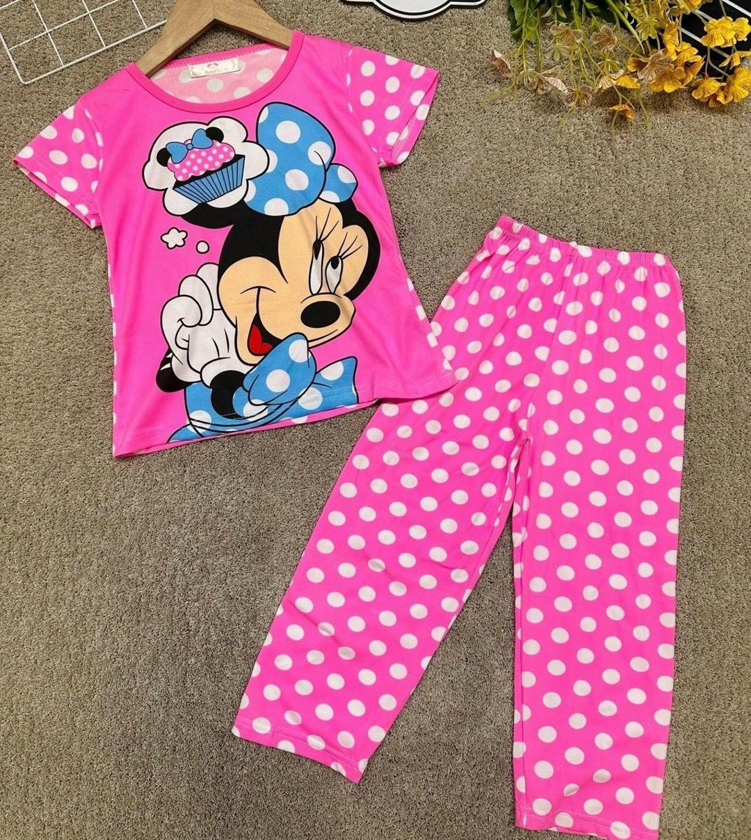 детская пижама для девочек,пижама для девочек,пижамы детские,пижама минни маус,микки маус пижамка
