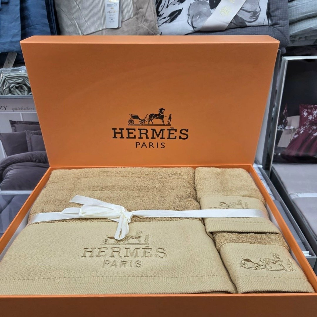 полотенца hermes,подарочные наборы полотенец,полотенце хермес,набор полотенец,полотенца гермес