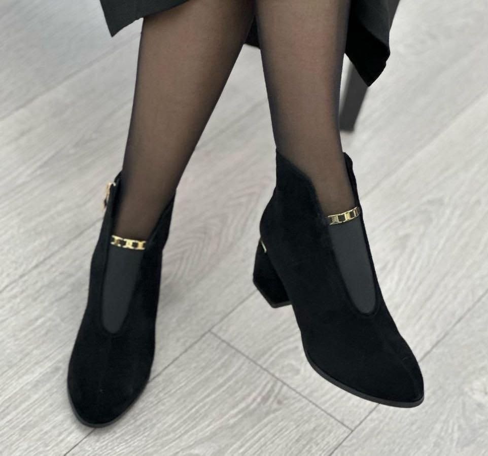 ,ботильоны,ботильоны замшевые,ботильоны женские,черные замшевые полусапожки