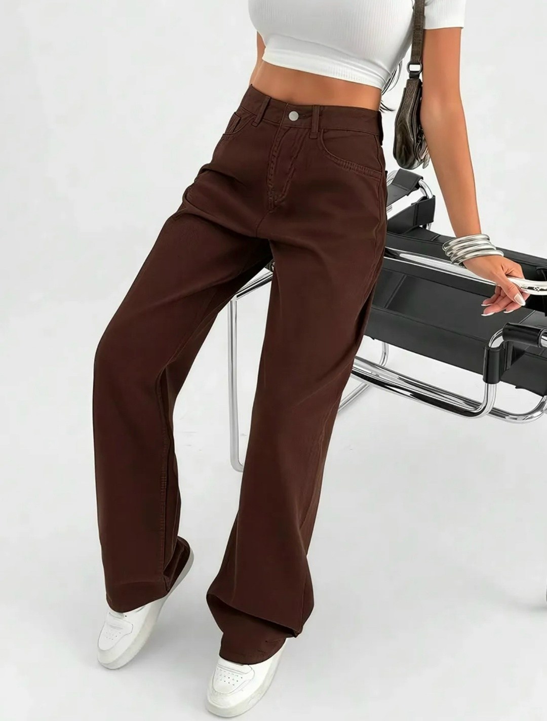 коричневые джинсы женские,коричневые джинсы,летние женские коричневые джинсы с высокой талией,джинсы широкие коричневые,женские коричневые джинсы с высокой талией