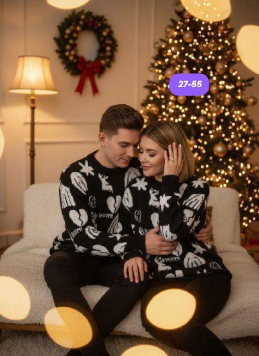 новогодние свитера,рождественские свитера,свитера с оленями,новогодняя фотосессия в свитерах,красные новогодние свитера