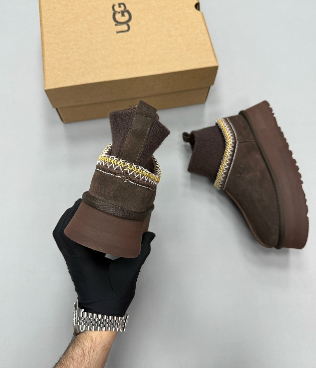 женские угги,угги,угги женские ugg,,зимние угги ugg tazzette с трикотажной вставкой